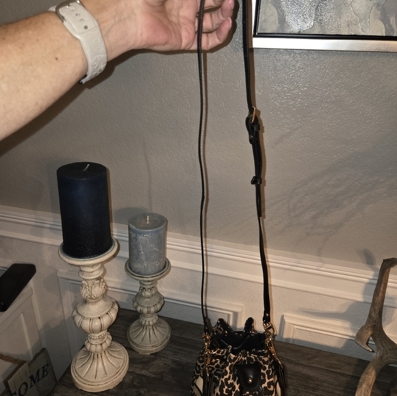 Dior Beauty Bucket Black and Brown Leopard Crossbody Bag - Picture 5 of 10